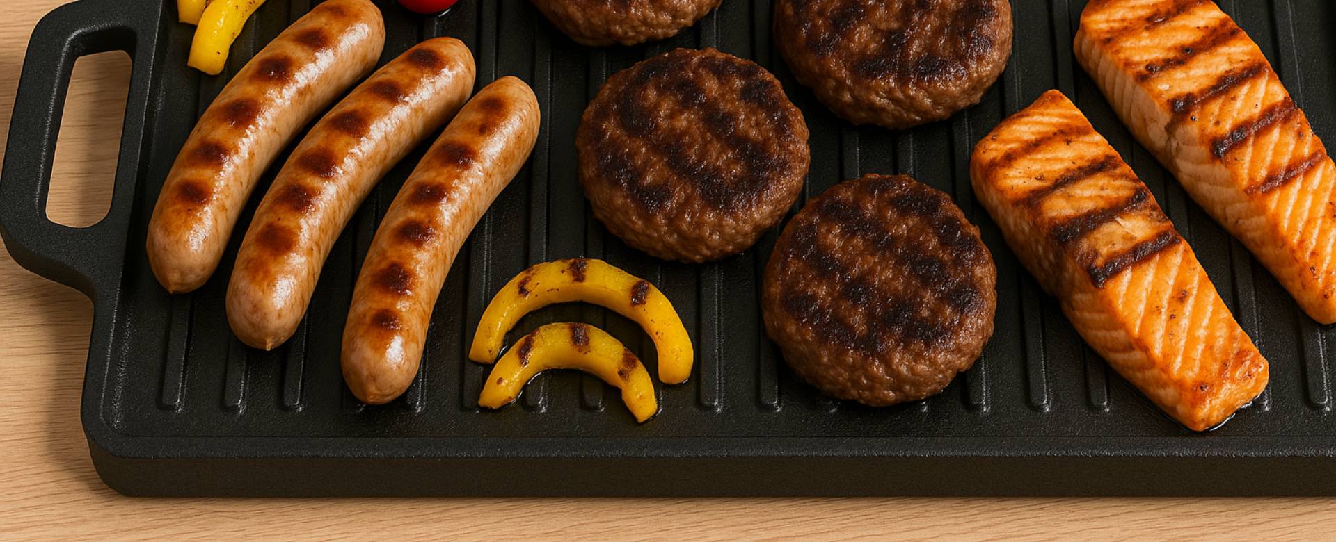 Öntöttvas grilllap a főzéshez